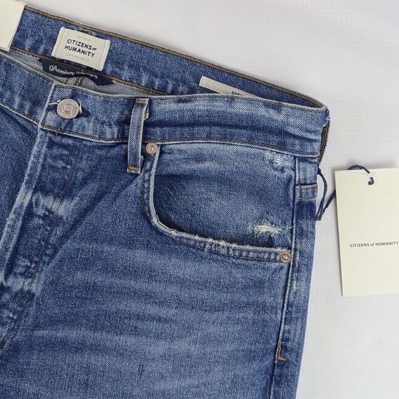 Citizens of Humanity Sabine High Rise Straight Distressed Arthouse Blue 30 NWT - Picture 7 of 16